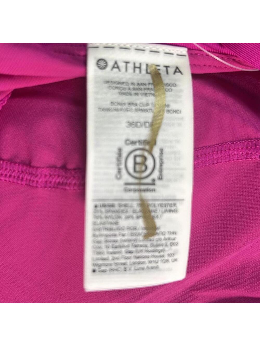 ATHLETA Bondi Underwired bra cup sweetheart neckline tankini swim top 36 D-DD - Picture 7 of 7